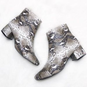 Zara • Faux Snakeskin Booties